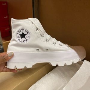 White Lugged/Platform Converse